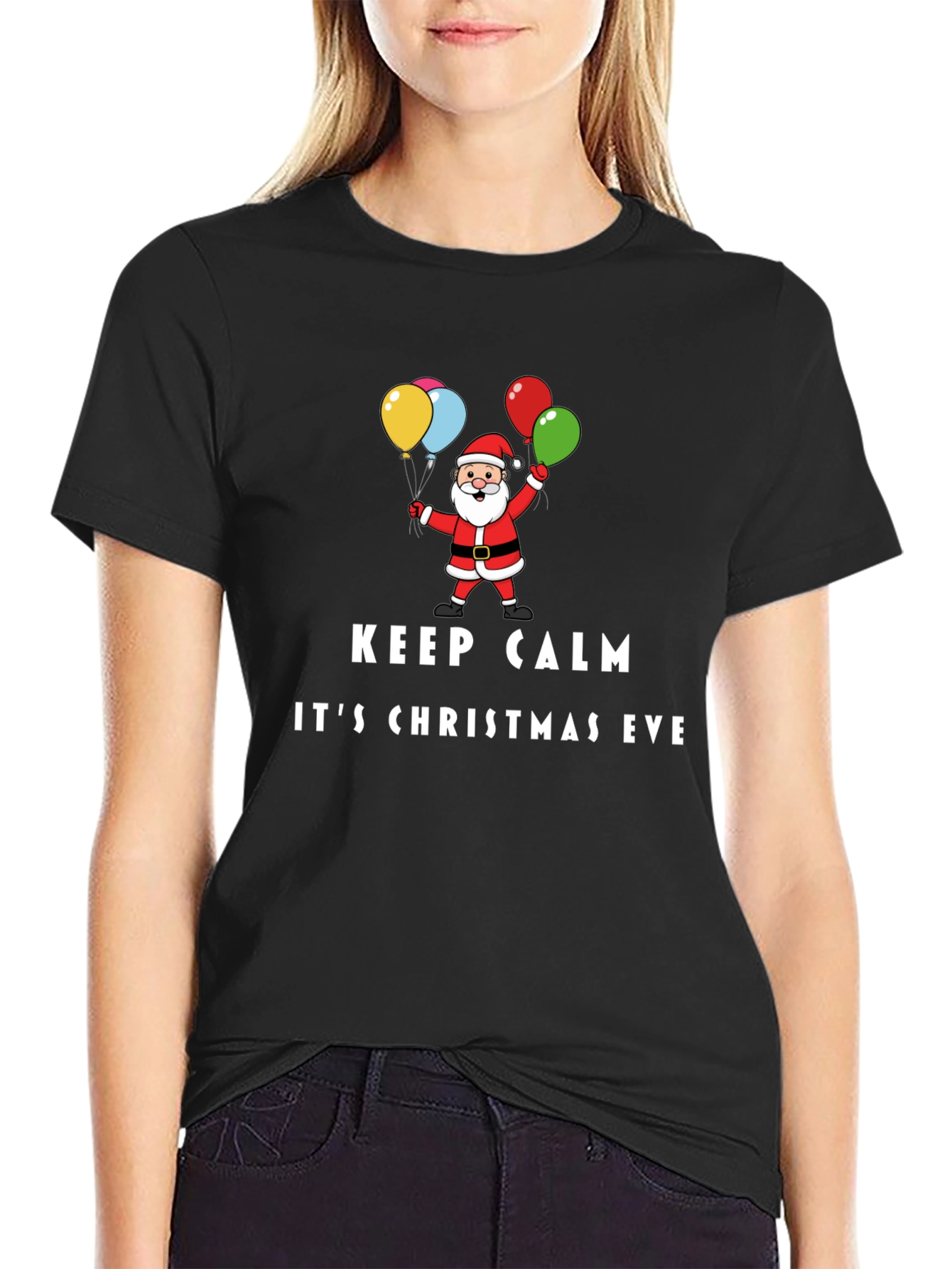 Keep Calm Its Christmas Eve Santa T-Shirt