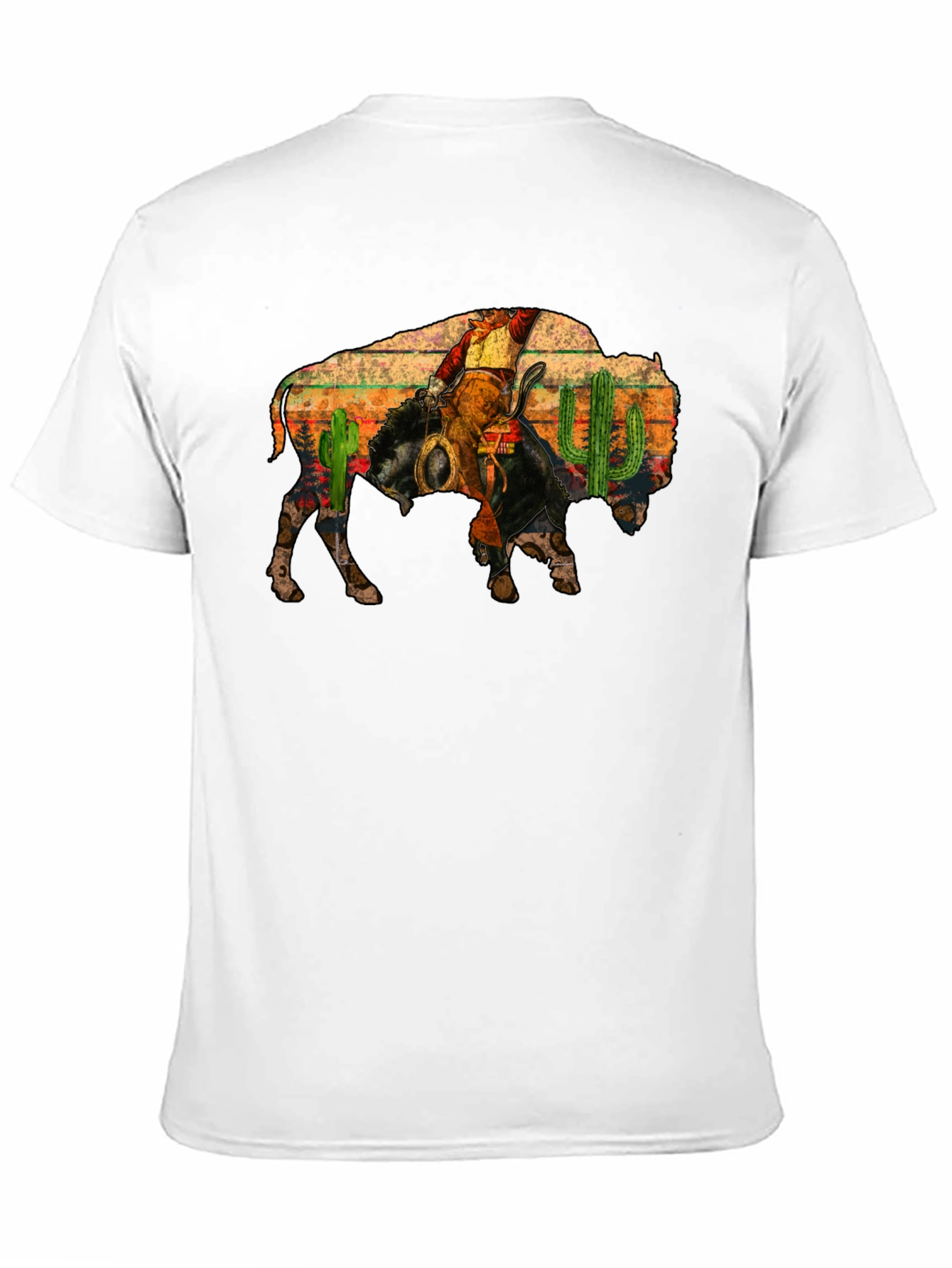 Buffalo Rider Graphic Tee - Western Style