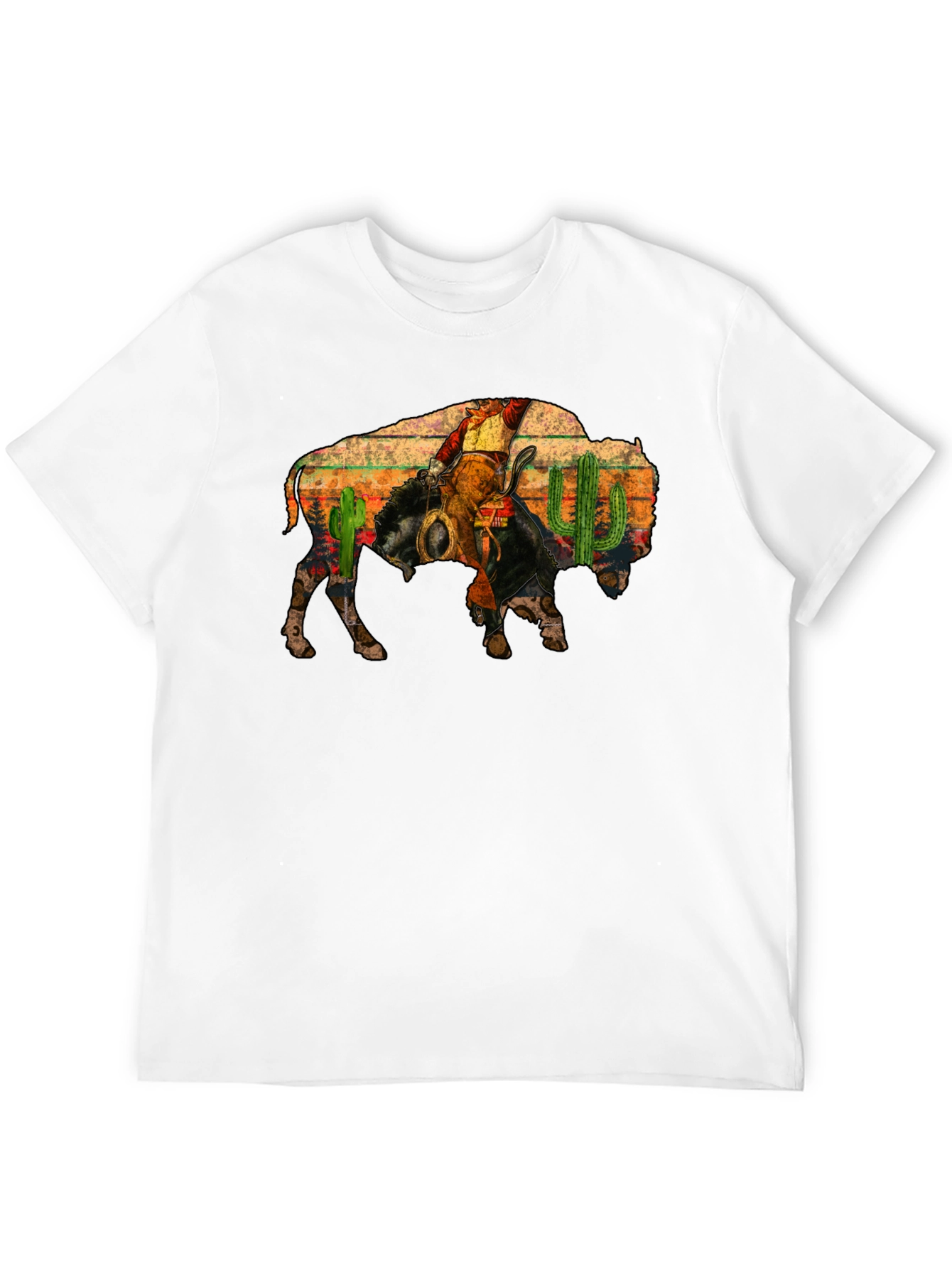 Buffalo Rider Graphic Tee - Western Style