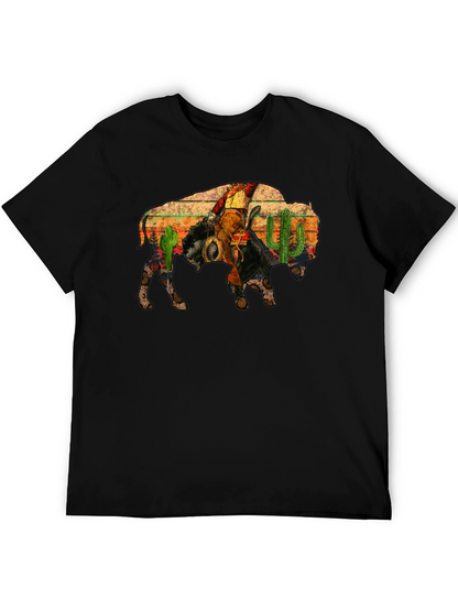 Buffalo Rider Graphic Tee - Western Style