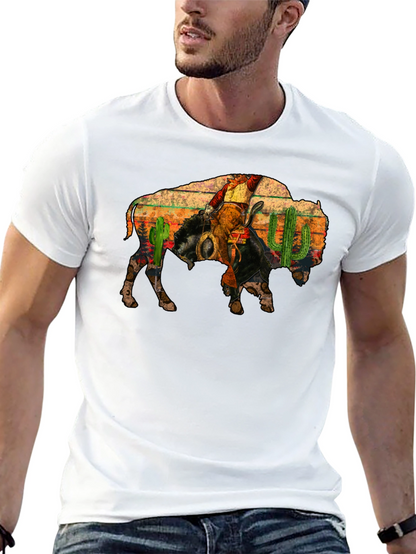 Buffalo Rider Graphic Tee - Western Style