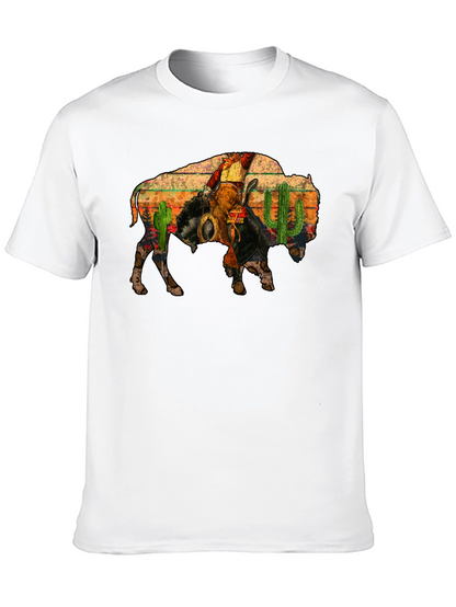 Buffalo Rider Graphic Tee - Western Style