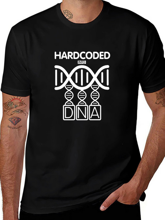Hardcoded Into DNA Black Graphic T-Shirt