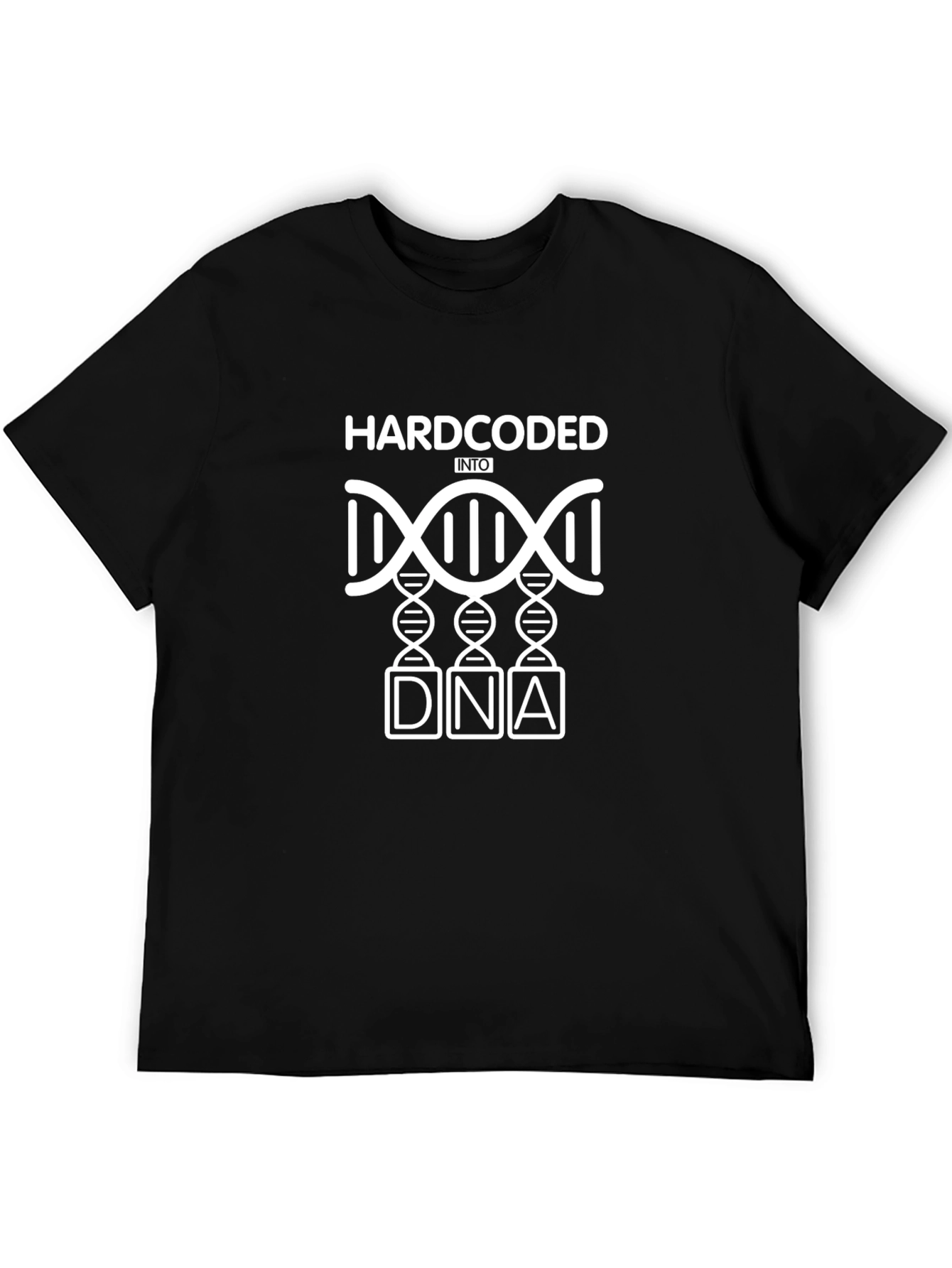Hardcoded Into DNA Black Graphic T-Shirt