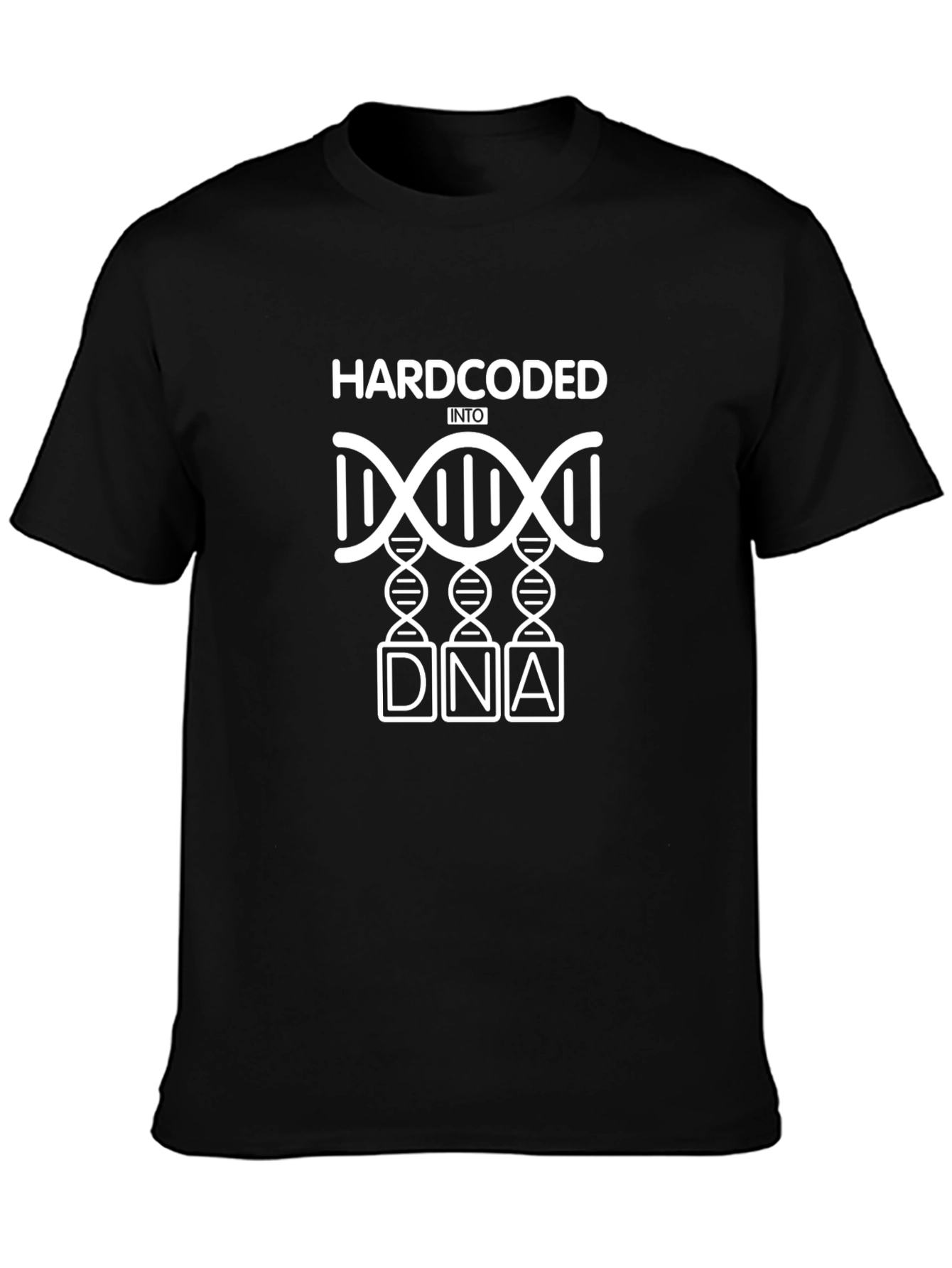 Hardcoded Into DNA Black Graphic T-Shirt