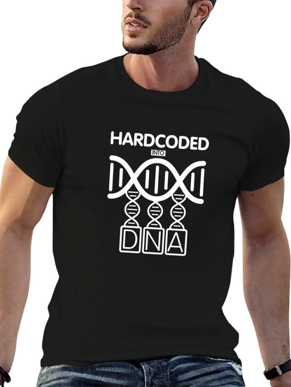 Hardcoded Into DNA Black Graphic T-Shirt