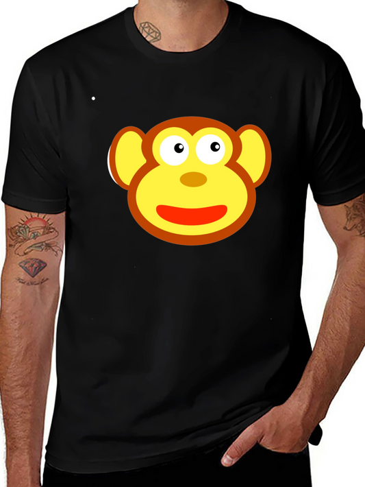 Monkey Face Graphic Tee - Fun & Playful Design