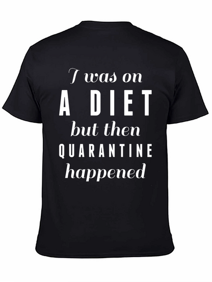 Funny Quarantine Diet Black T-Shirt