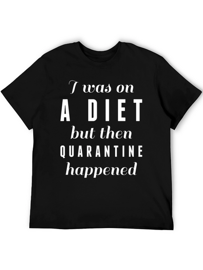 Funny Quarantine Diet Black T-Shirt