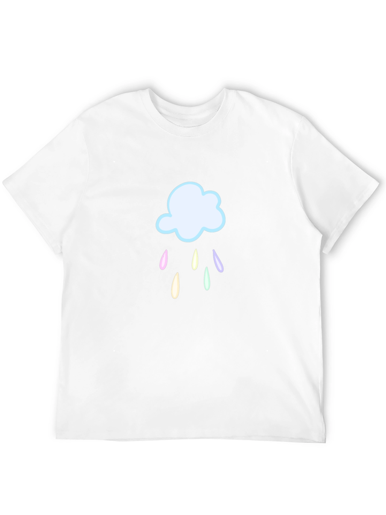 Rainy Cloud Graphic T-Shirt - Black Cotton Tee