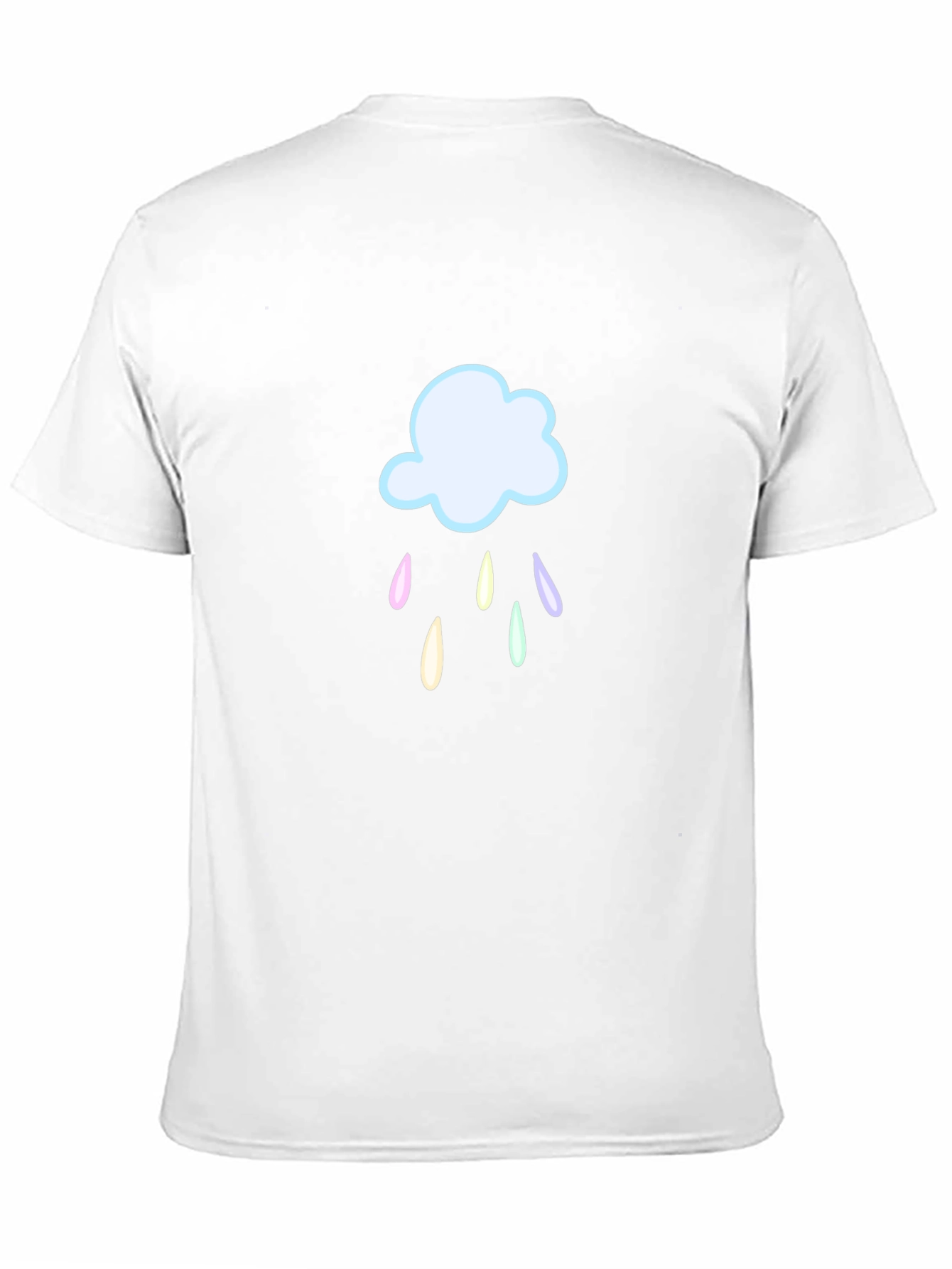 Rainy Cloud Graphic T-Shirt - Black Cotton Tee