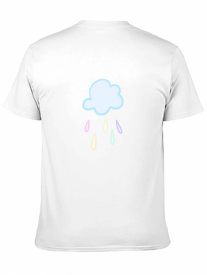 Rainy Cloud Graphic T-Shirt - Black Cotton Tee