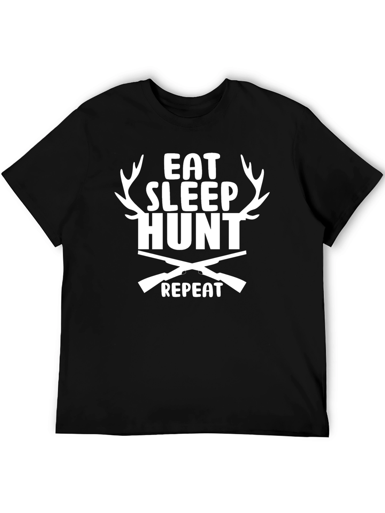 Eat Sleep Hunt Repeat Graphic Tee - Black