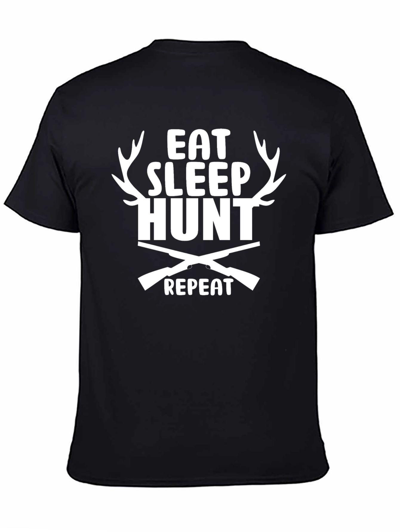 Eat Sleep Hunt Repeat Graphic Tee - Black