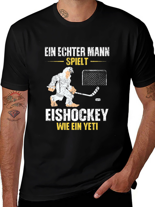 Ein Echter Mann T-Shirt - Yeti Ice Hockey
