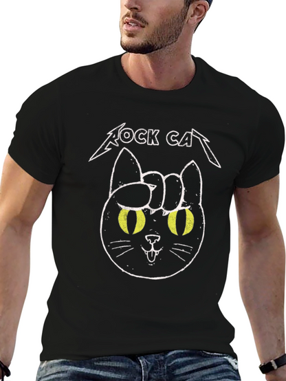 Rock Cat Graphic T-Shirt