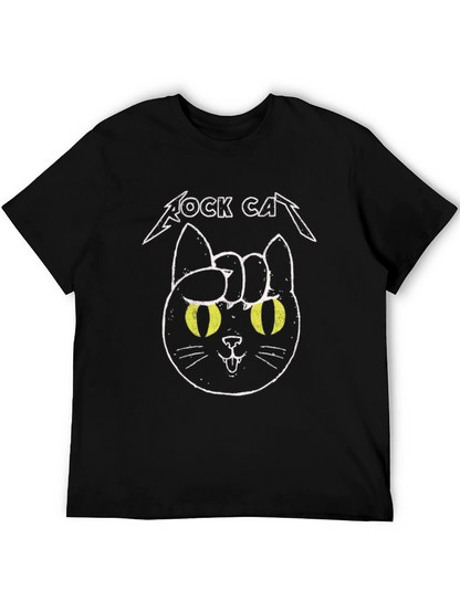 Rock Cat Graphic T-Shirt