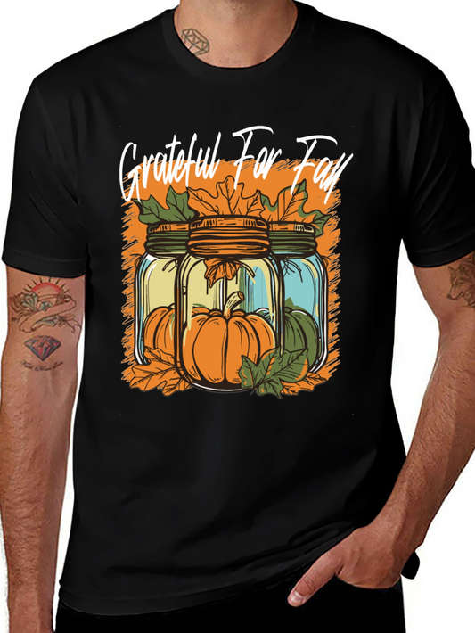 Grateful for Fall T-Shirt Pumpkin Design
