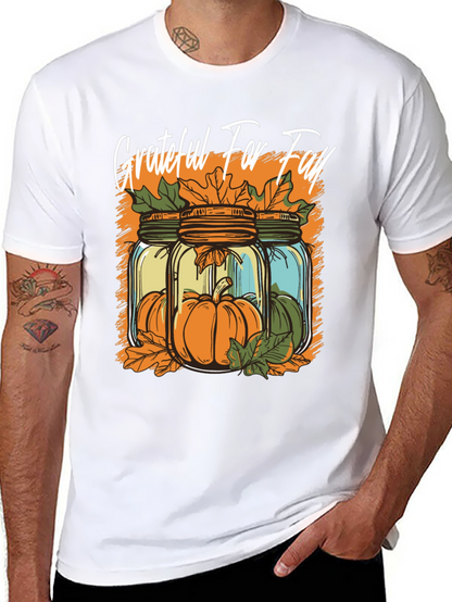 Grateful for Fall T-Shirt Pumpkin Design