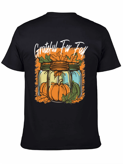 Grateful for Fall T-Shirt Pumpkin Design