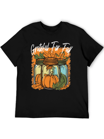 Grateful for Fall T-Shirt Pumpkin Design
