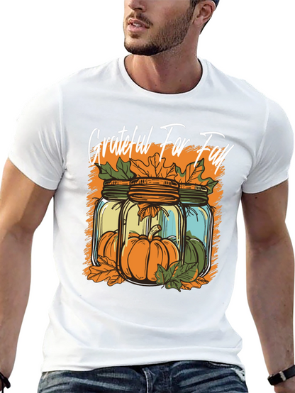 Grateful for Fall T-Shirt Pumpkin Design