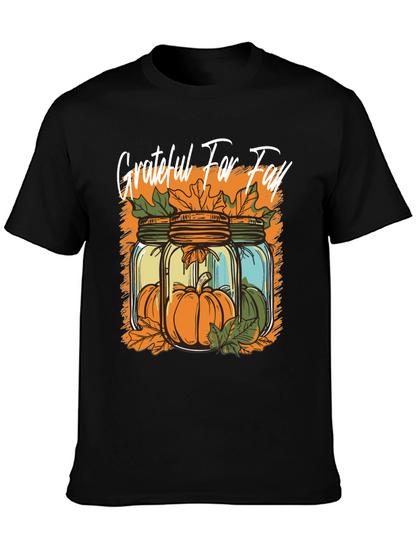 Grateful for Fall T-Shirt Pumpkin Design