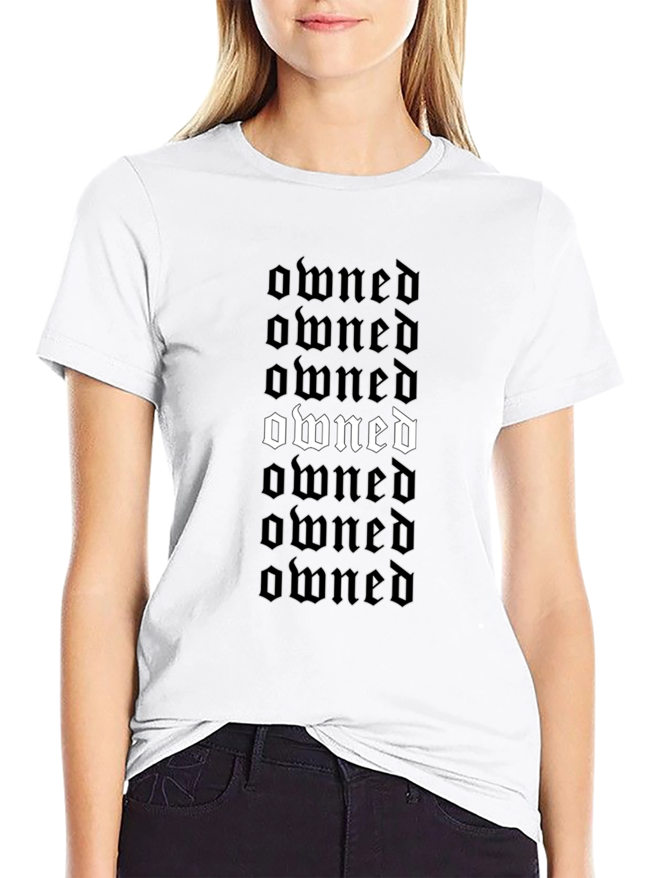 Owned Gothic Text T-Shirt - Bold Statement Tee