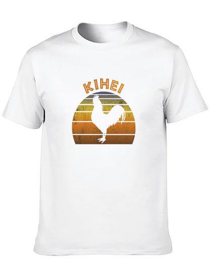 Kihei Rooster Sunset Graphic T-Shirt