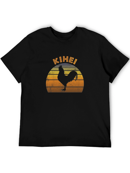 Kihei Rooster Sunset Graphic T-Shirt