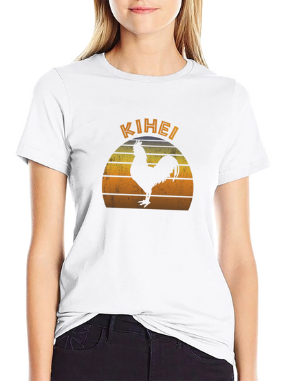 Kihei Rooster Sunset Graphic T-Shirt