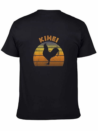 Kihei Rooster Sunset Graphic T-Shirt