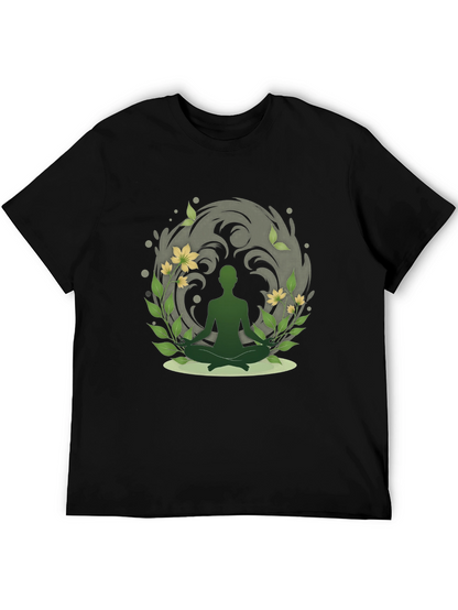 Nature Meditation T-Shirt - Spiritual Zen Design