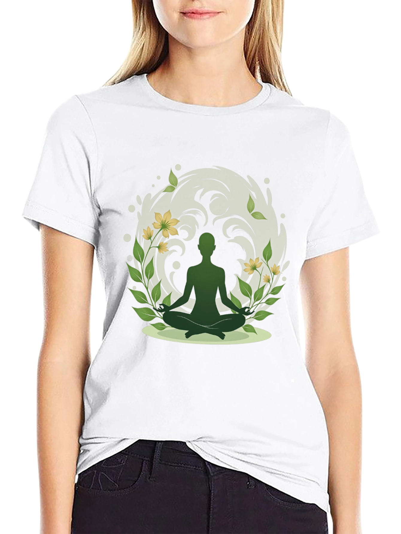 Nature Meditation T-Shirt - Spiritual Zen Design