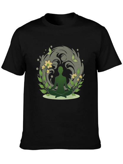 Nature Meditation T-Shirt - Spiritual Zen Design