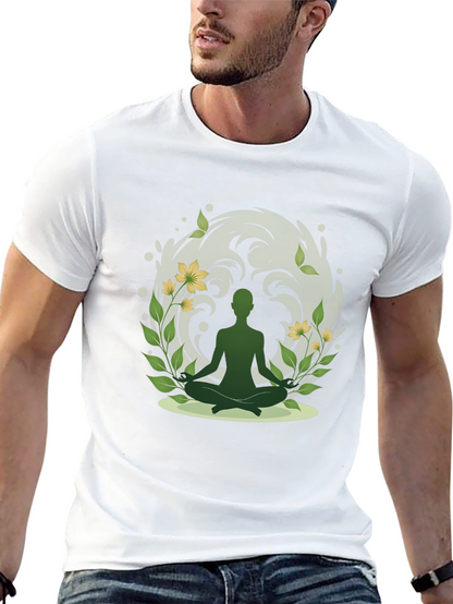 Nature Meditation T-Shirt - Spiritual Zen Design