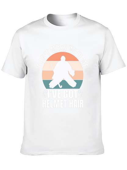 Hockey Goalie Helmet Hair T-Shirt