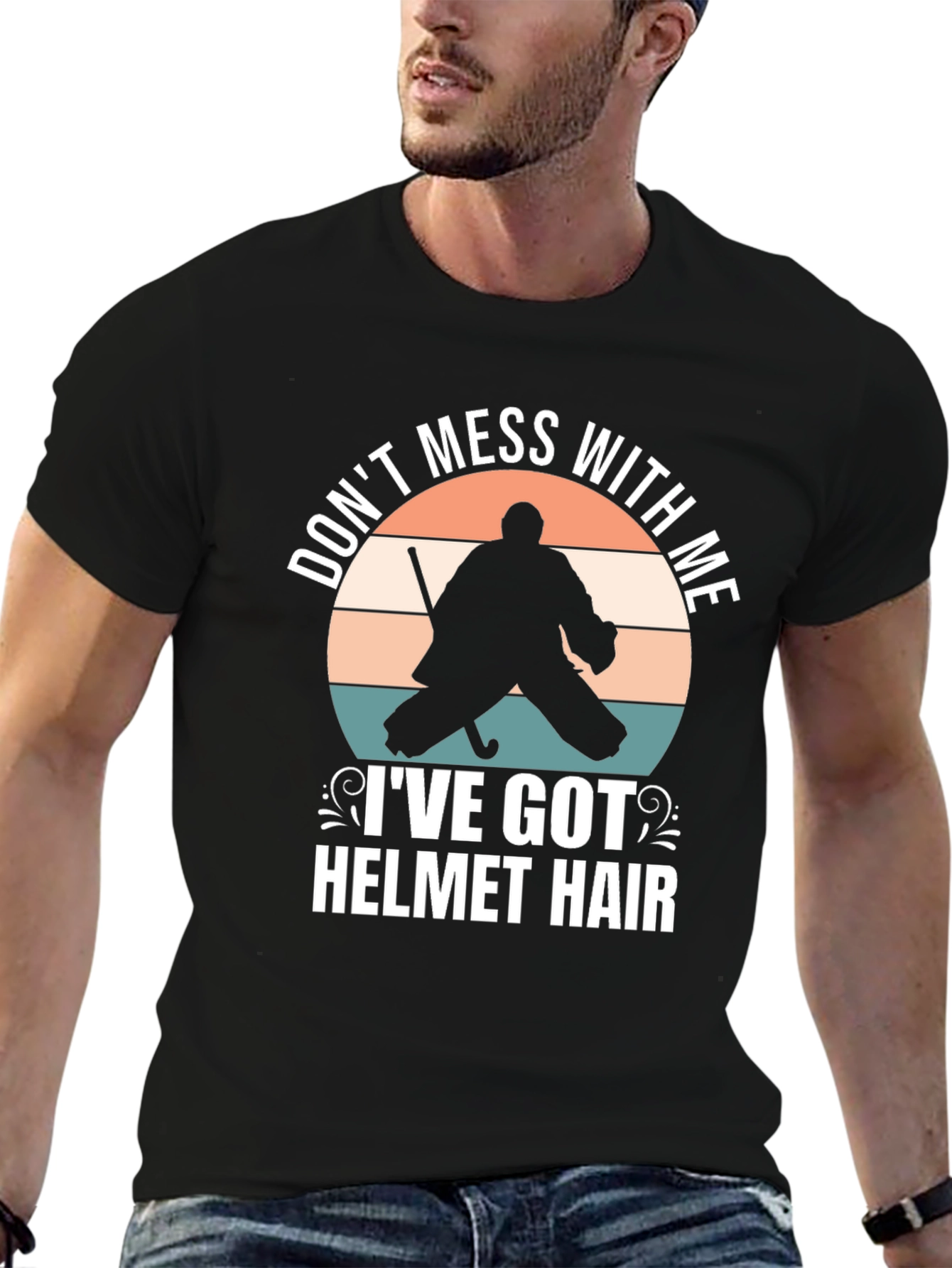 Hockey Goalie Helmet Hair T-Shirt