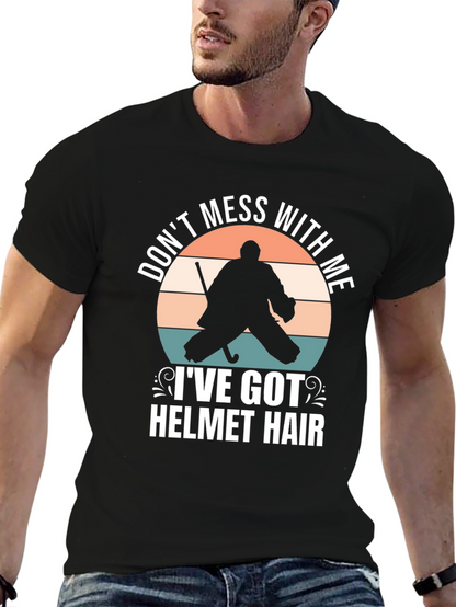 Hockey Goalie Helmet Hair T-Shirt