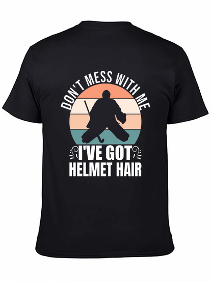 Hockey Goalie Helmet Hair T-Shirt
