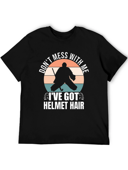 Hockey Goalie Helmet Hair T-Shirt
