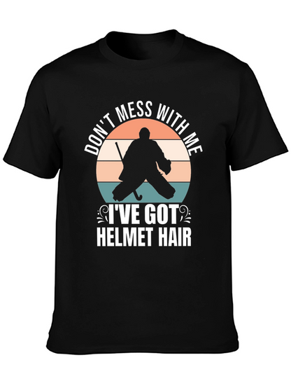 Hockey Goalie Helmet Hair T-Shirt