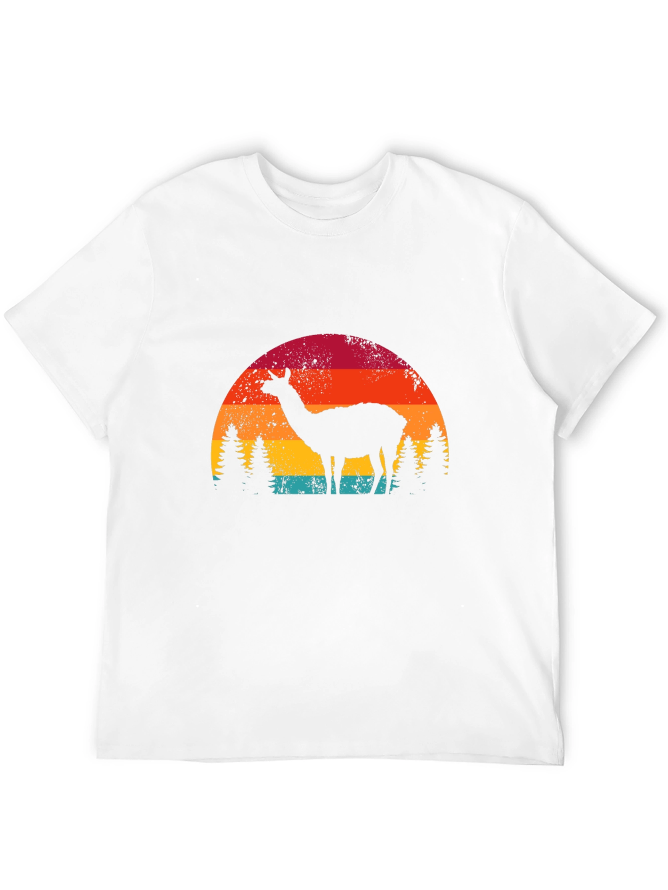 Llama Sunset Graphic Tee - Retro Style