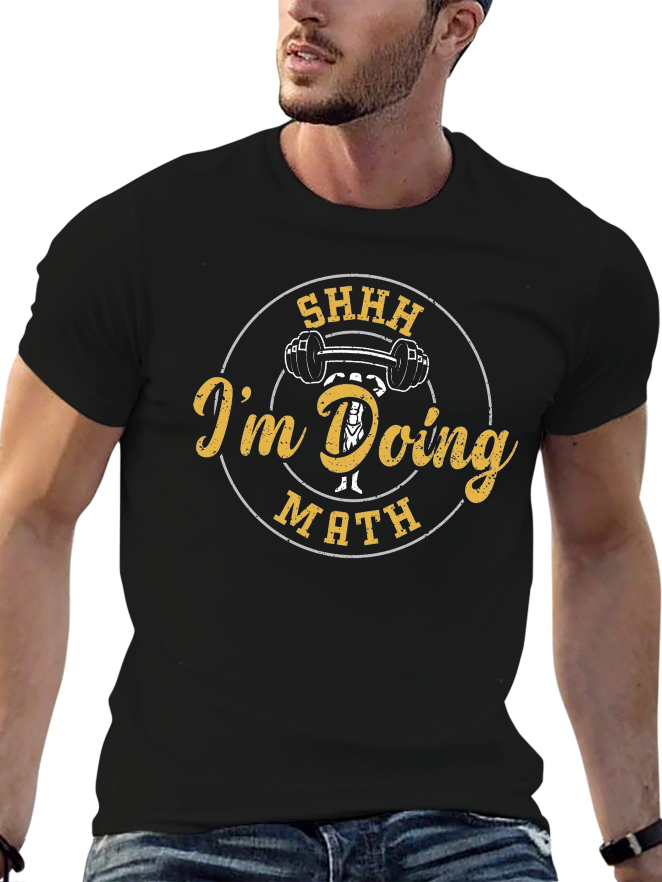 SHHH Im Doing Math Funny Gym Workout T-Shirt