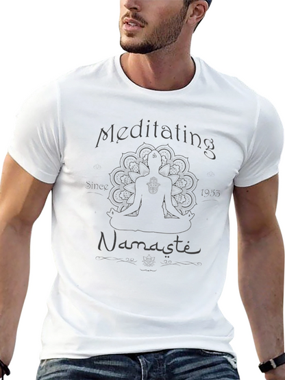 Meditating Namaste Graphic Tee - Relaxed Fit