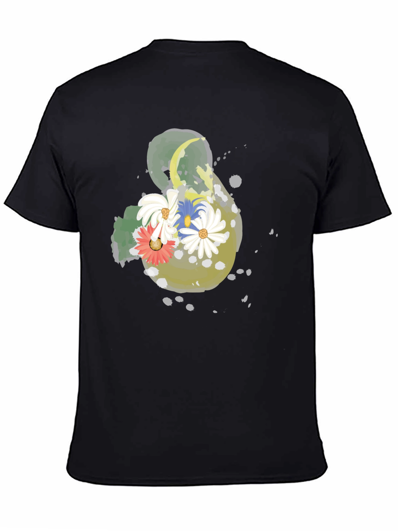 Floral Ampersand T-Shirt - Black Casual Tee