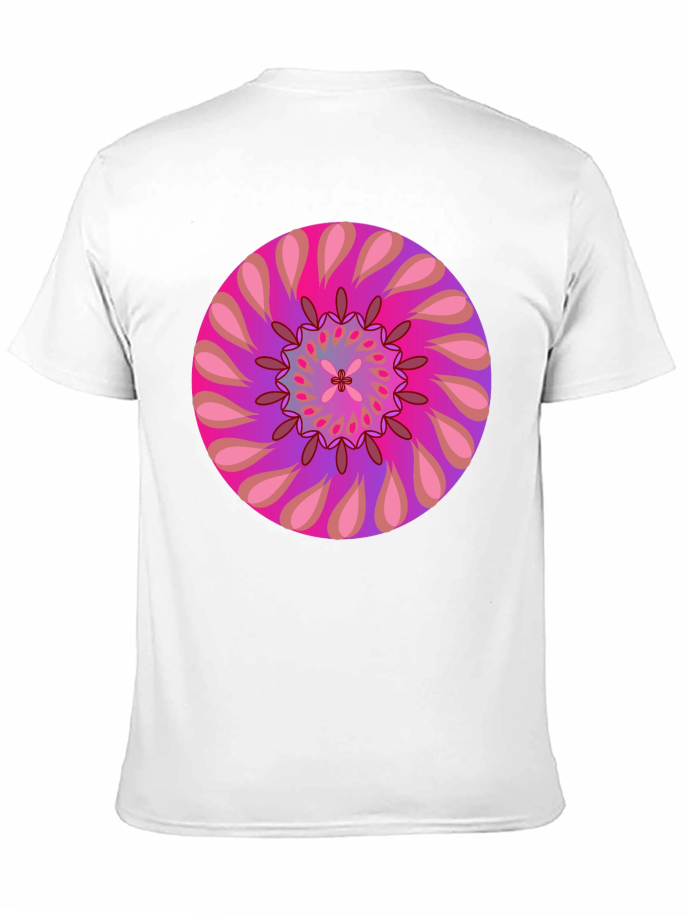 Psychedelic Mandala Graphic Tee - Black Cotton T-Shirt