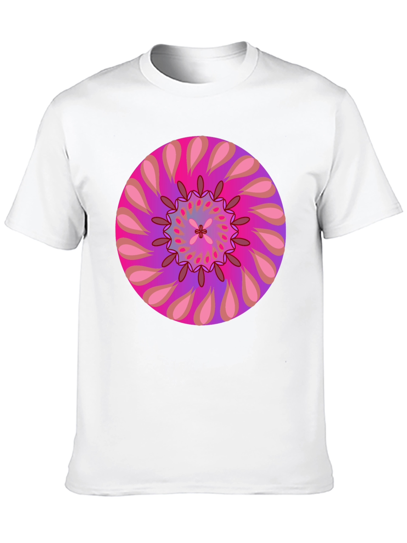 Psychedelic Mandala Graphic Tee - Black Cotton T-Shirt