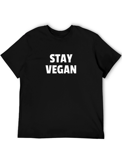 Stay Vegan Black T-Shirt - Stylish & Comfortable