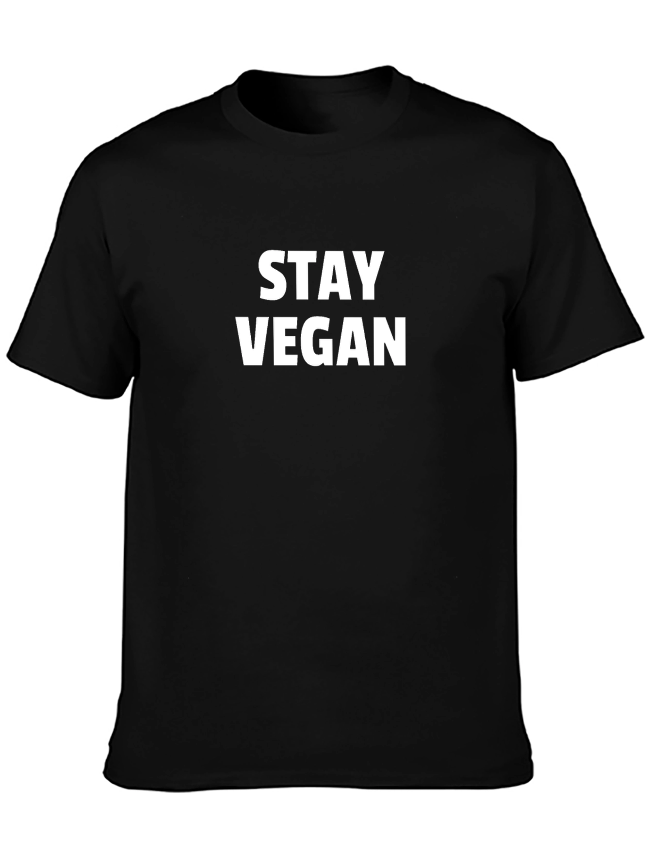 Stay Vegan Black T-Shirt - Stylish & Comfortable